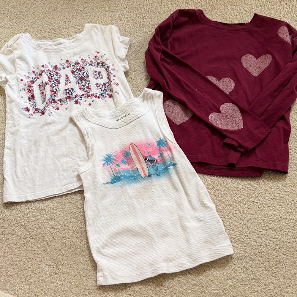Lot of 3 GAP Kids girls shirts size L(10)